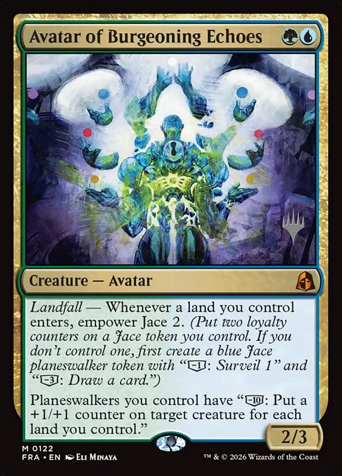 MTG Avatar of Burgeoning Echoes PFRA 122P Promo Pack Nonfoil front
