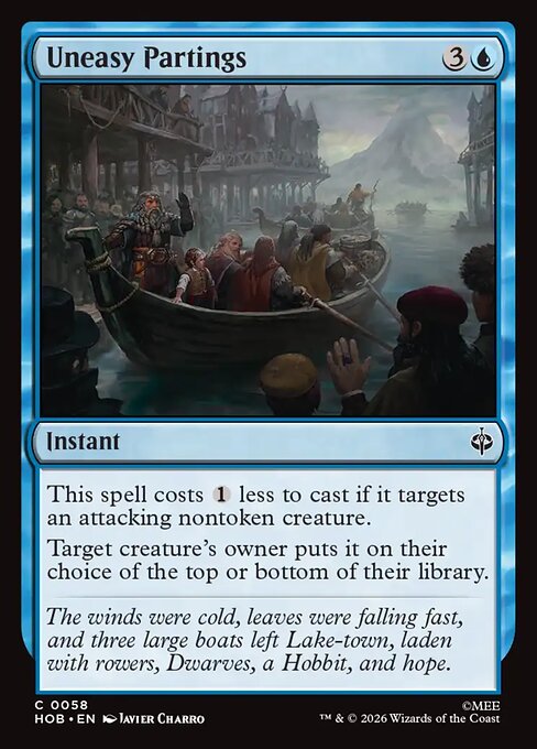 MTG Uneasy Partings HOB 058 Regular Foil