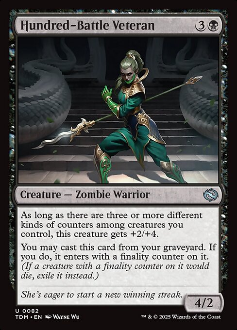 MTG Hundred-Battle Veteran TDM 082 Regular Foil