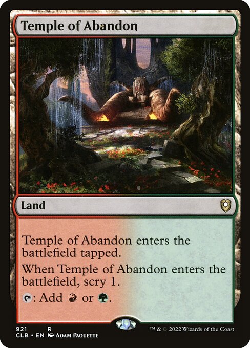 MTG Temple of Abandon CLB 921 Commander Deck Nonfoil