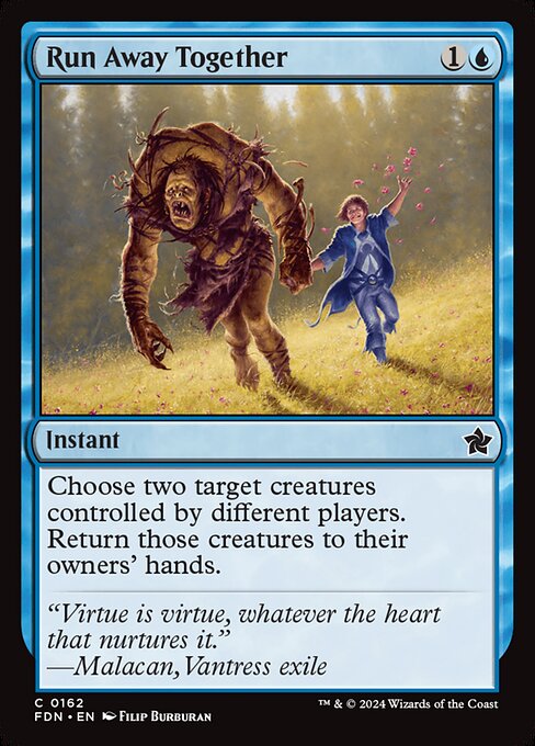 MTG Run Away Together FDN 162 Regular Nonfoil