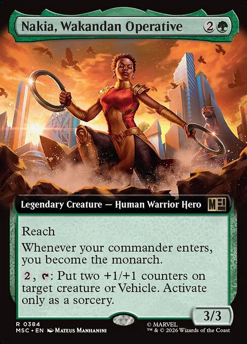 MTG Nakia, Wakandan Operative MSC 384 Extended Art Nonfoil
