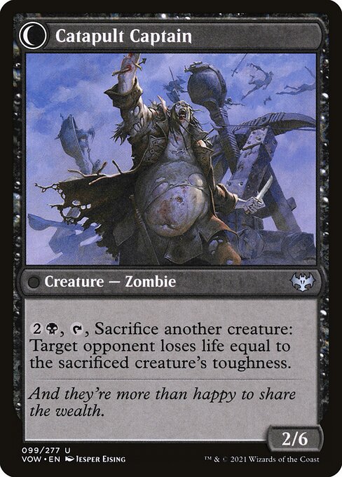MTG Catapult Fodder // Catapult Captain VOW 099 Standard Foil reverse