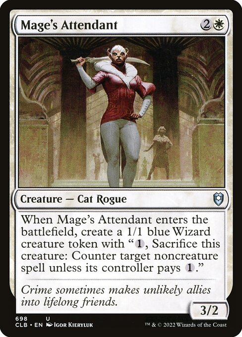MTG Mage's Attendant CLB 698 Commander Deck Nonfoil