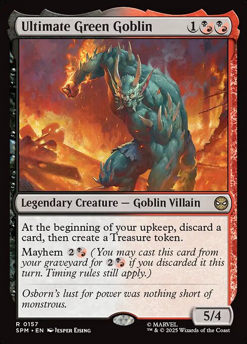 MTG Ultimate Green Goblin SPM 157 Regular Foil