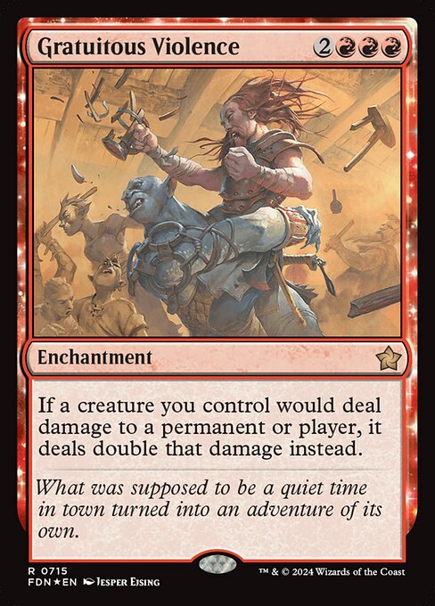 MTG Gratuitous Violence FDN 715 Starter Collection Foil