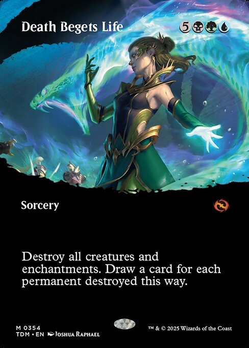 MTG Death Begets Life TDM 354 Borderless Clan Nonfoil