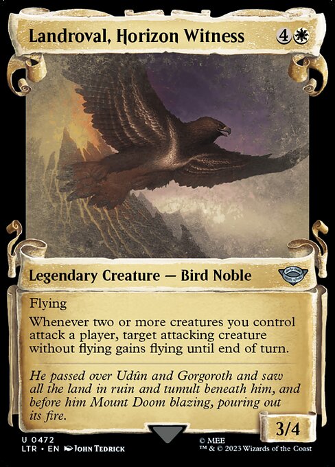 MTG Landroval, Horizon Witness LTR 472 Showcase Scrolls of Middle-earth Silver Foil