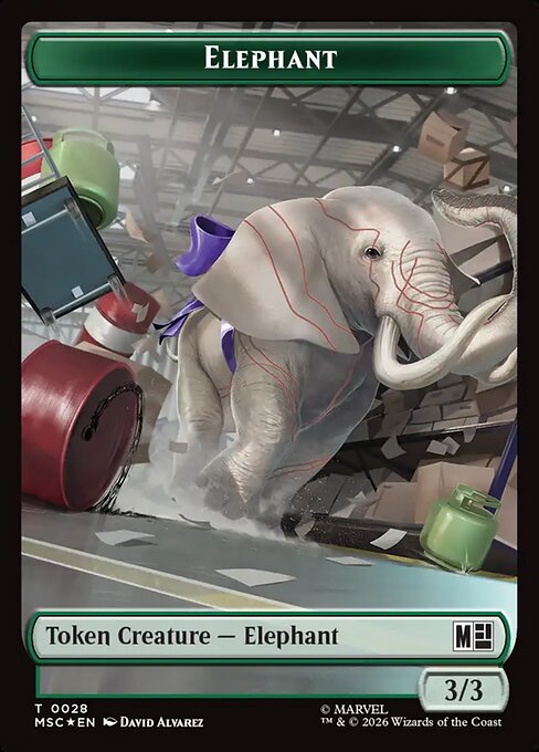 MTG Elephant Token MSC 028 Token Foil