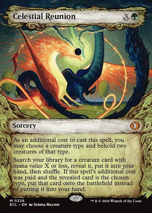 MTG Celestial Reunion ECL 326 Borderless Foil