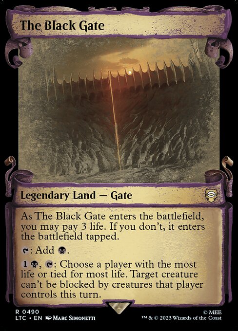 MTG The Black Gate LTC 490 Alternate Art Nonfoil
