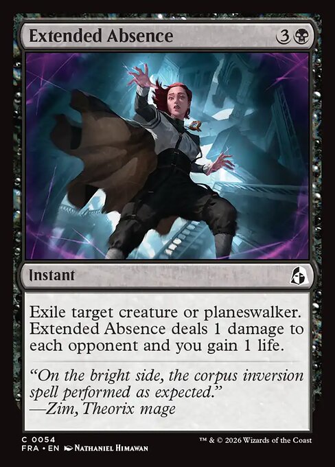 MTG Extended Absence FRA 054 Standard Foil front