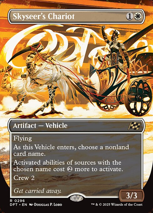 MTG Skyseer's Chariot DFT 296 Borderless Revved Up Foil