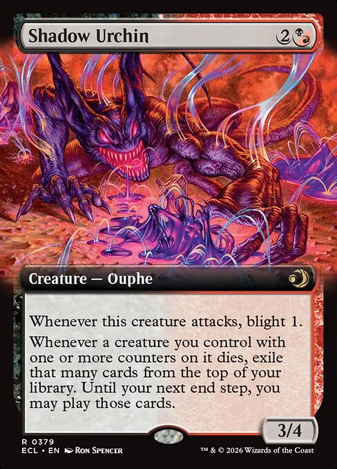 MTG Shadow Urchin ECL 379 Extended Art Foil
