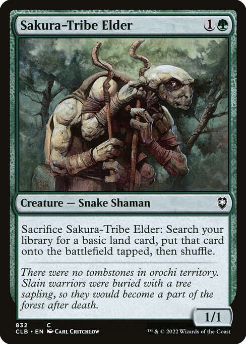 MTG Sakura-Tribe Elder CLB 832 Commander Deck Nonfoil