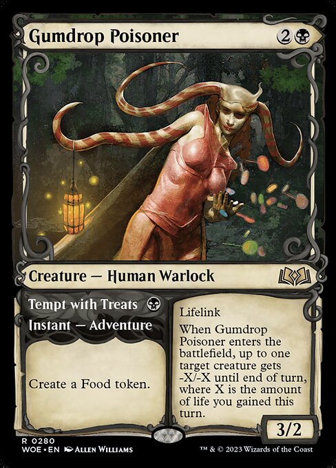 MTG Gumdrop Poisoner // Tempt with Treats WOE 280 Showcase Adventure Nonfoil