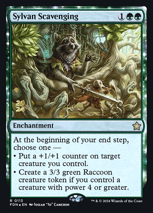 MTG Sylvan Scavenging PFDN 113s Prerelease Foil