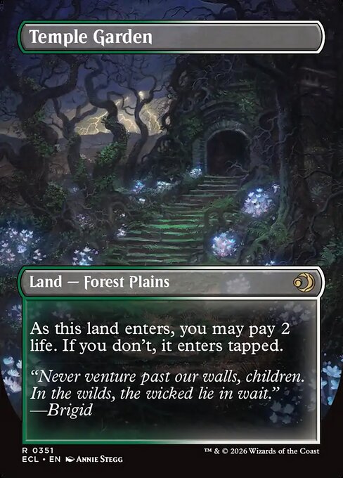 MTG Temple Garden // Temple Garden ECL 351 Showcase Ring Nonfoil