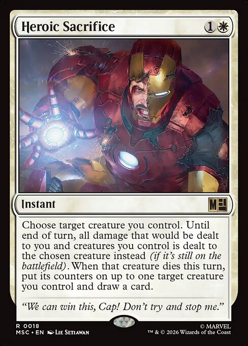 MTG Heroic Sacrifice MSC 018 Regular Surge Foil