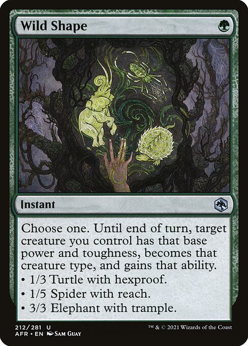 MTG Wild Shape AFR 212 Regular Foil