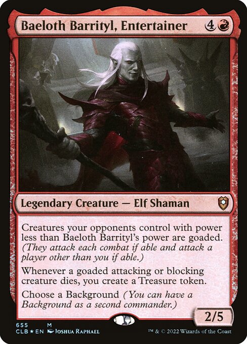 MTG Baeloth Barrityl, Entertainer CLB 655 Commander Deck Foil Foil