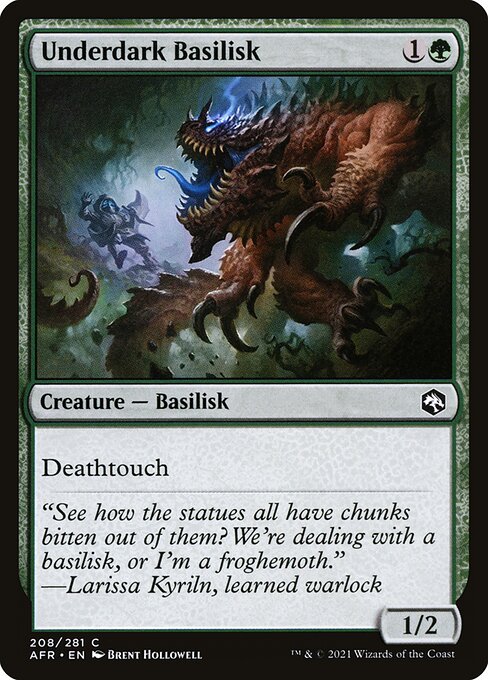 MTG Underdark Basilisk AFR 208 Regular Foil