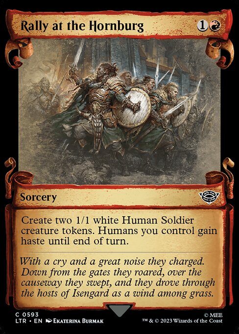 MTG Rally at the Hornburg LTR 593 Showcase Scrolls of Middle-earth Silver Foil