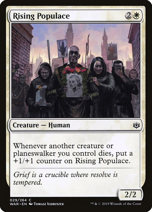 MTG Rising Populace WAR 029 Standard Nonfoil front