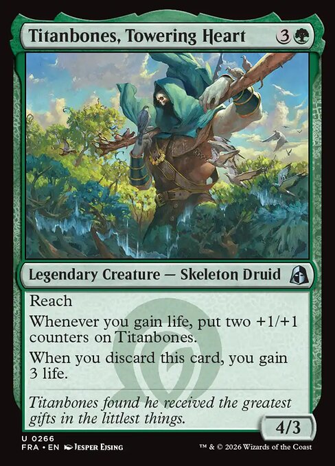MTG Titanbones, Towering Heart FRA 266 Standard Foil front
