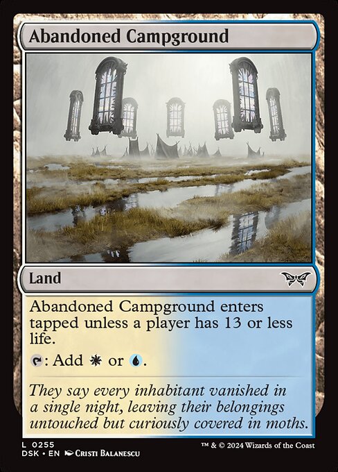 MTG Abandoned Campground DSK 255 Regular Nonfoil