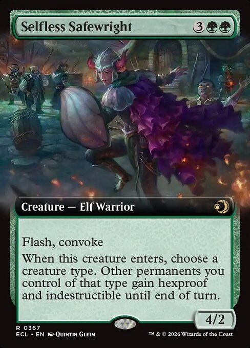 MTG Selfless Safewright ECL 367 Extended Art Nonfoil