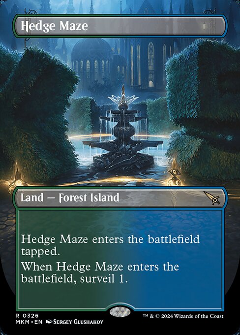 MTG Hedge Maze MKM 326 Borderless Foil