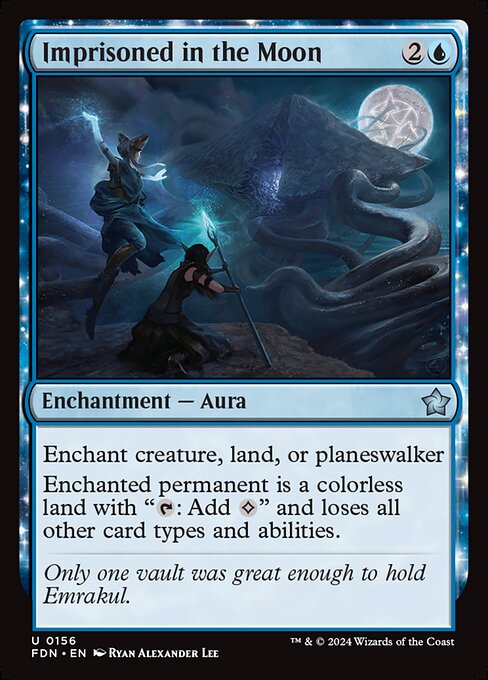 MTG Imprisoned in the Moon FDN 156 Regular Foil