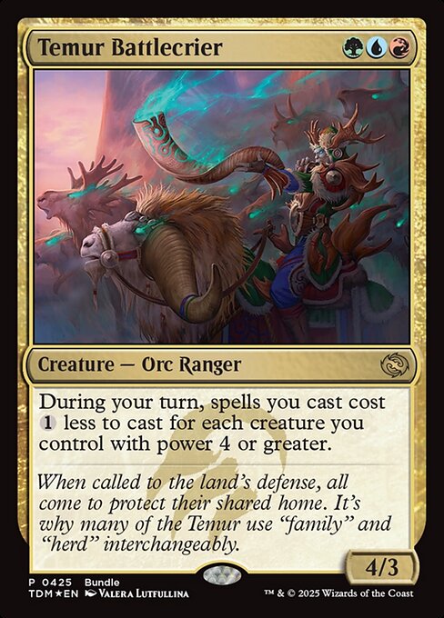 MTG Temur Battlecrier TDM 425 Bundle Promo Foil