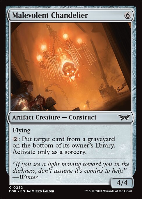 MTG Malevolent Chandelier DSK 252 Regular Foil