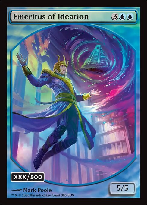 MTG Emeritus of Ideation // Ancestral Recall SOS 306 Headliner Foil