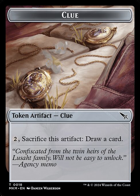 MTG Clue Token MKM 018 Token Foil