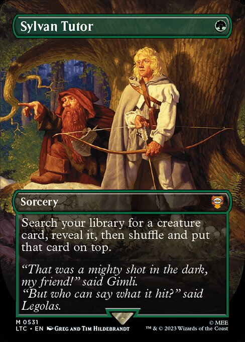 MTG Sylvan Tutor LTC 531 Showcase Ring Foil