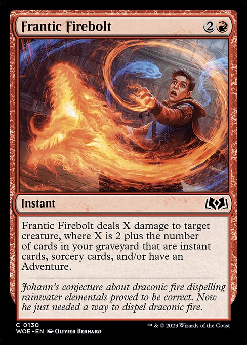 MTG Frantic Firebolt WOE 130 Regular Foil