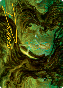 MTG Neverwinter Dryad AAFR 069 Art Card Gold Stamped Signature