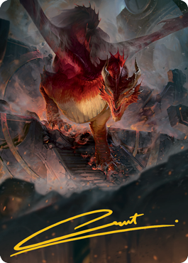 MTG Red Dragon AAFR 081 Art Card Gold Stamped Signature