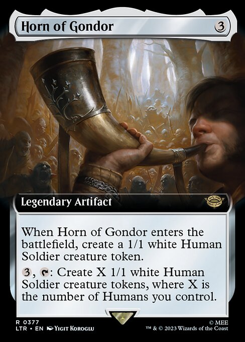 MTG Horn of Gondor LTR 377 Extended Art Nonfoil