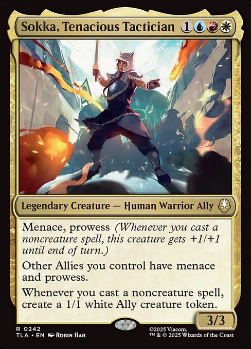 MTG Sokka, Tenacious Tactician TLA 242 Regular Foil