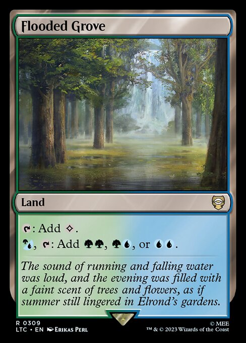 MTG Flooded Grove LTC 309 Alternate Art Nonfoil