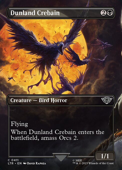 MTG Dunland Crebain LTR 411 Borderless Nonfoil