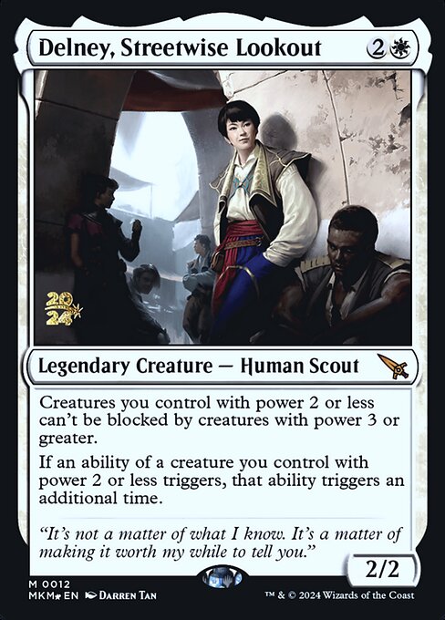 MTG Delney, Streetwise Lookout PMKM 012s Prerelease Foil
