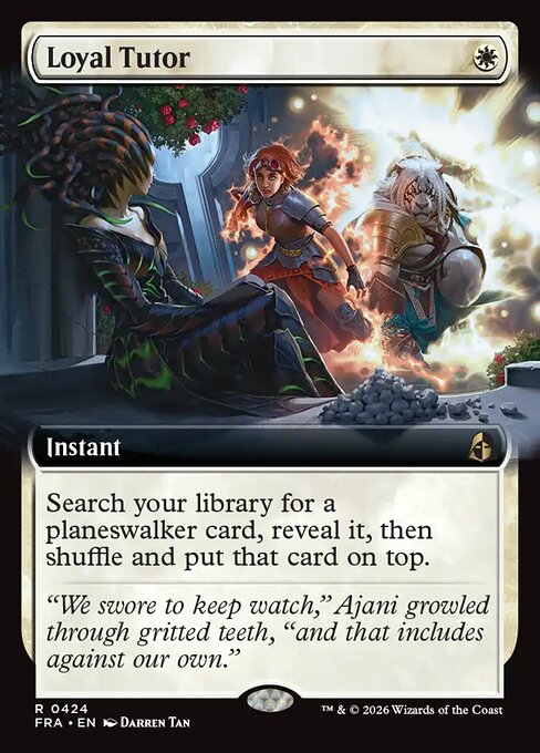 MTG Loyal Tutor FRA 424 Extended Art Foil front