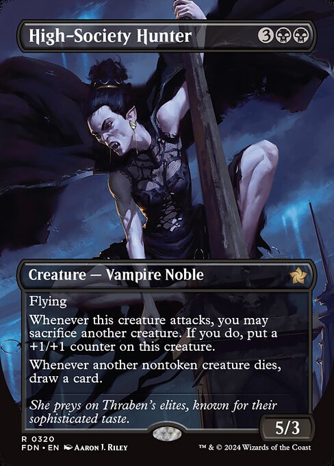 MTG High-Society Hunter FDN 320 Borderless Nonfoil