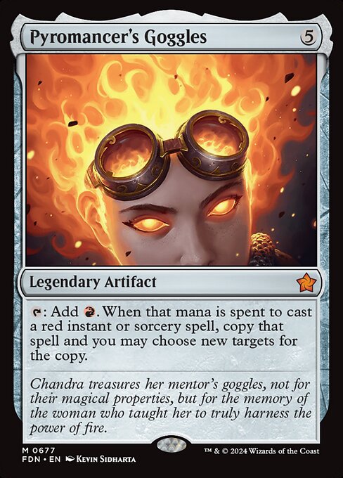 MTG Pyromancer's Goggles FDN 677 Starter Collection Nonfoil