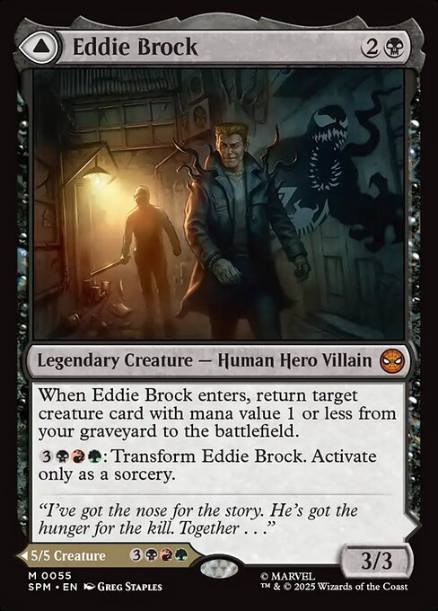 MTG Eddie Brock // Venom, Lethal Protector SPM 055 Regular Nonfoil